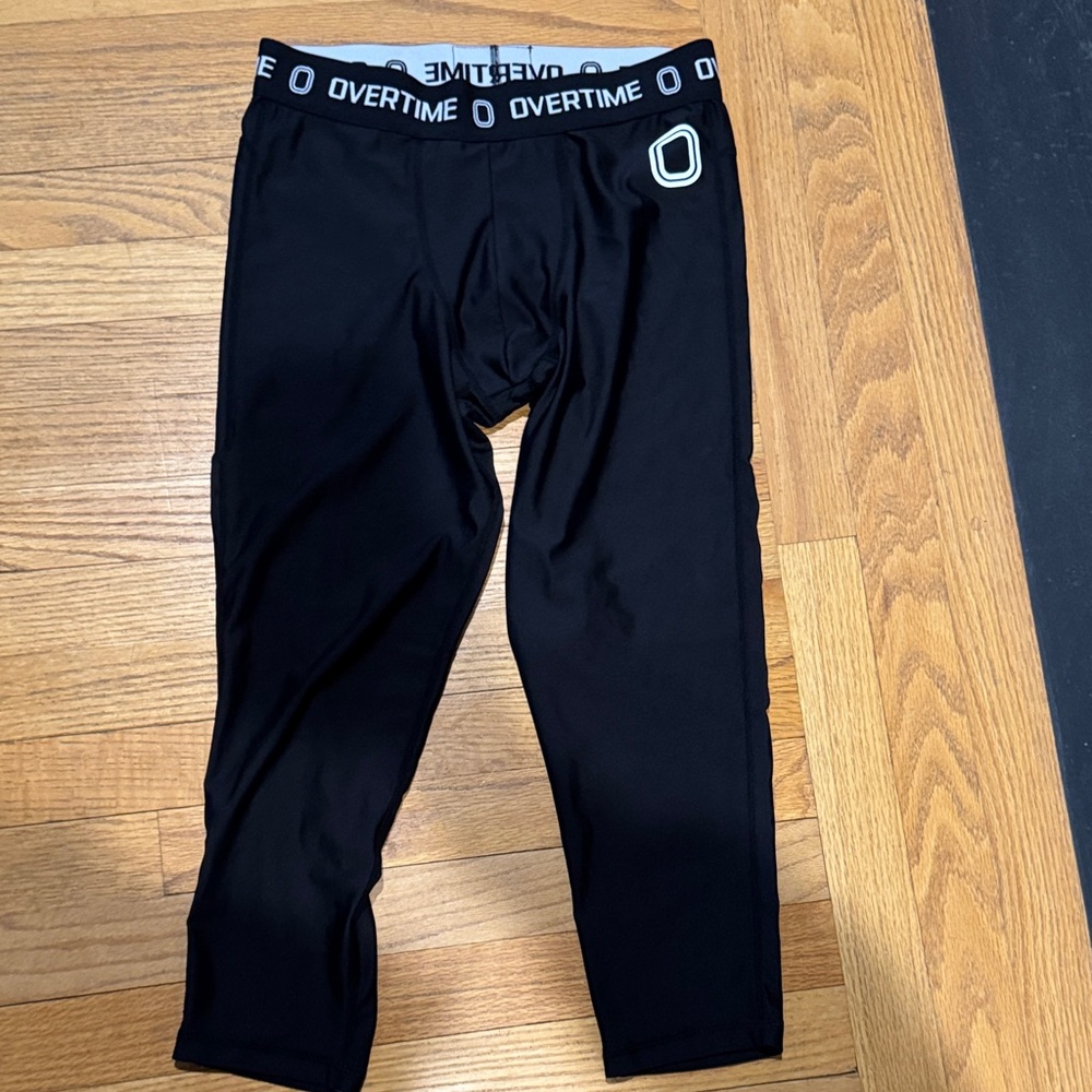 Overtime Black Athletic compression tights youth XL